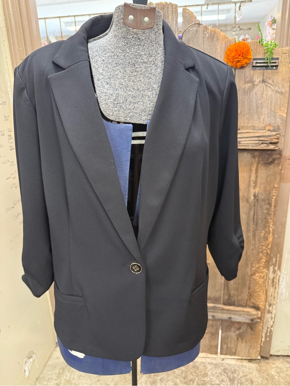 Source Unknown Black Women's Single-Button Blazer